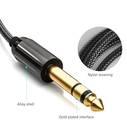Cable Auxiliar 6.35 mm a 3.5 mm Jack 1.5 m miniatura 7