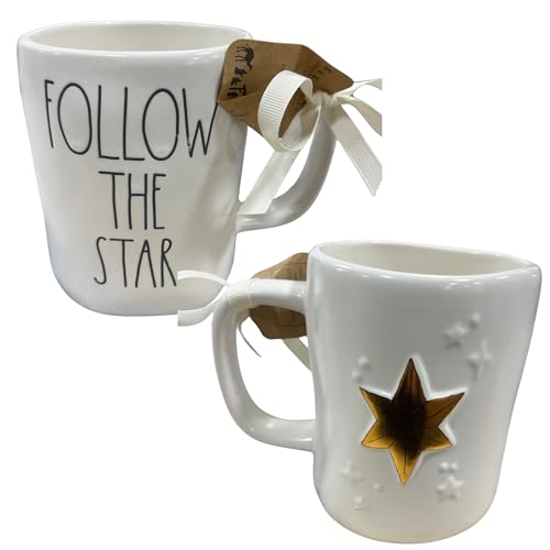 Taza de Cerámica Rae Dunn 16 oz con Diseño FOLLOW THE STAR miniatura 2