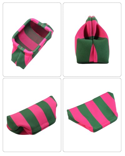Image of Woven Clutch Purses for Woman,Summer Beach Purse for Vacation, Woven Striped Dumpling Bag,Crochet Evening Handbag