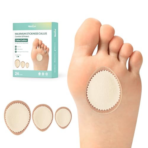 Welnove Extra Thick Corn & Callus Cushion Pads, Effectively Relieves Pain and Protects Against Friction, All-Day Comfort, Maximum Strength (24 Count)