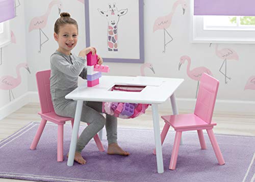 image for Delta Children Kids Table and Chair Set with Storage (2 Chairs Include