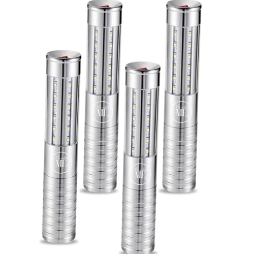 MercaFashion LED Bottle Lights, Strobe Lights, Lamp Set for Events and Celebrations, 4 Pack Silver