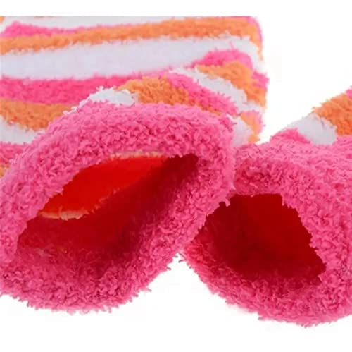 Kit 3 Pares Meias Felpuda Feminina Térmica Inverno Neve Listradas