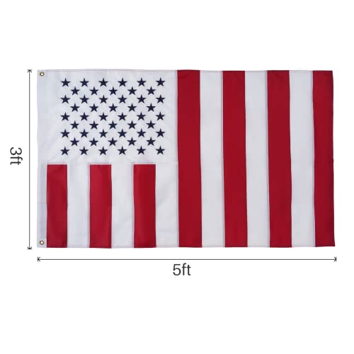 Topflags American Peace Flag Embroidered Civil Peace Flag 3X5 Ft In Usa Heavy Duty Outdoor Made Of Polyester With 2 Brass Grommets #TOP5