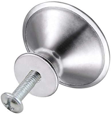 YuZhou 20 PCS Cabinet Door Knobs, Silver Cabinet Knobs Kitchen Round Pull Handles Chrome Door Handle Knobs Metal Drawer Knobs for Bathroom Cupboards Wardrobes Dresser Doors Furniture