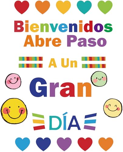 Magictodoor Spanish Bulletin Board Decoration Set for Classroom | Watercolor Welcome Banners | Inspirational Back to School Poster