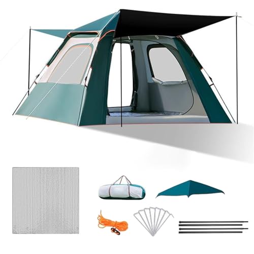 Carpa familiar tipo cabaña impermeable para camping 5-6 personas miniatura 1
