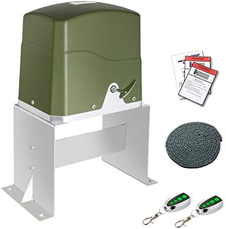 TOPENS CK700 Automatic Sliding Gate Opener Chain Drive Electric Gate Motor for Heavy Driveway Slide Gates Up to 1600 Pounds, Security Gate Operator AC Powered with 20ft Roller Chain and Remote Control