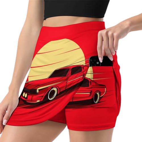 Jupe short de golf avec poche intégrée mini jupe sport athlétique