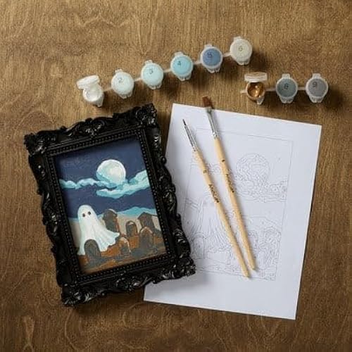 Mini Ghost Graveyard Framed Paint-by-Number Kit by Artist's Loft® - Halloween Crafts and Craft Kits