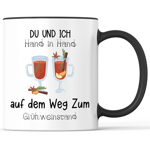 Tazza con scritta in lingua inglese vin brulè – regalo divertente – tazza da caffè come idea regalo – tazza da caffè 330 ml – bianco e nero