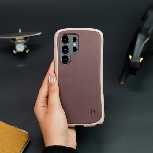 Image of MILLION CASES Back Cover Case for Samsung Galaxy S23 Ultra Shockproof Protective Ultimate Comfort Frosted Matte Case for Men & Boys(Brown)