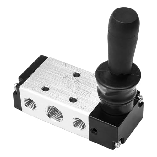 4H210-08 Way Pneumatic Air Hand Lever Operated Valve Solenoid Valve Port 1/4 Inches Manual Control Valves