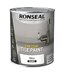 RONSEAL One Coat Tile Paint Brilliant White Gloss 750ml