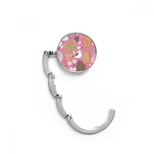 Gancho plegable de bolso para mesa con diseño botánico floral, ideal para oficina y restaurante