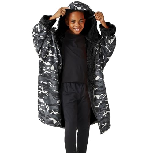 Kids Spirit Of Adventure Changing Robe - Black Camo/Black - 5-9 Yrs4