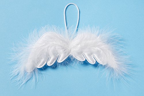 HobbyfunAngel Wings with Feathers, Approx. 12 cm, White, Pack of 2