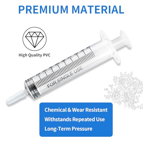 10ml Kunststoff Spritze, 20 Stück Spritzen Einzeln Verpackt, Langlebige Kolostrum Spritzen, Vielseitige Dosierspritzen,Wiederverwendbare Flüssigspritze Messspritze für Garten & Haustierpflege