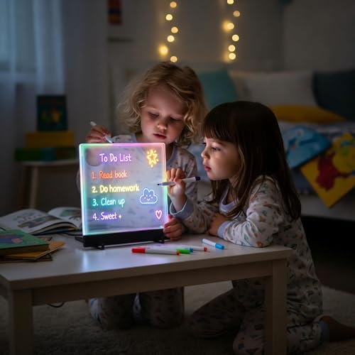 Tableau de messages LED effaçable et rechargeable pour organiser les notes de l'école