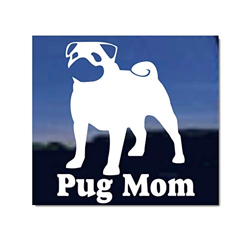 Pug Mom Vinyl Window Decal Dog Sticker