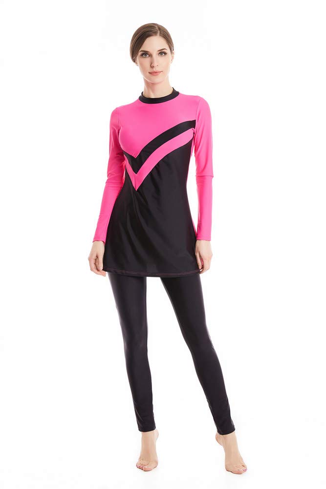 KXCFCYS Stylish Modest Muslim Islamic Swimsuit for Women Hijab & Full Coverage Swimwear Perfect for Swimming, Beach & Daily Wear (N1, XS)
