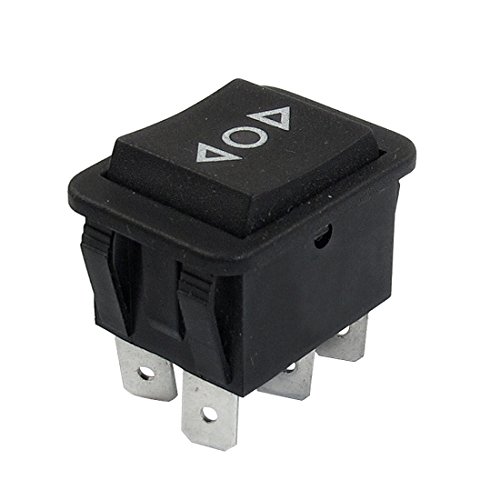 Uxcell a13011000ux0120 Momentary 6 Pin DPDT On/Off/On Rocker Switch AC 250V/10A 125V/15A