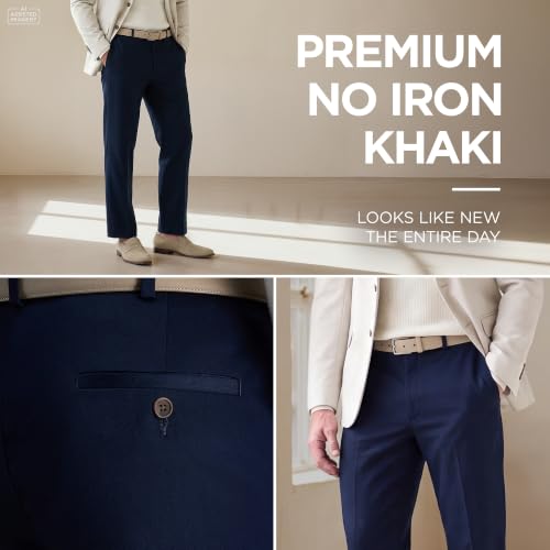 Image of Haggar Men's Classic Fit Premium No Iron Khaki Pant