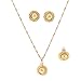 24k Gold Plated Ethiopian Jewelry Set Pendant Earing Ring Set Wedding Bridal Jewelry Sets