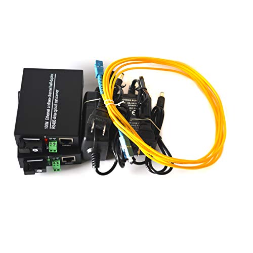 Primeda Rs485 Data Extenders -1 Bidirectional Rs485 To Fiber Optic Up To 20Km(12.4Mi) | Transmitter And Receiver | For Access Control System (With 10/100M Ethernet) #TOP6