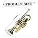 Kids Trumpet, Toy Trumpet Playable Developmental Safe PP Plastic Golden Kids with Comfortable Handle Educational Musical Instruments, Musical Instrument