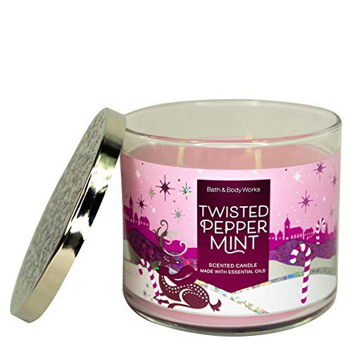 White Barn Bath And Body Works, 3-Wick Candle W/Essential Oils - 14.5 Oz - 2020 Holidays Scents! (Twisted Peppermint) #TOP2