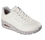 Skechers Damen UNO-Safari Time Sneaker, Weiß/Leopard, 38 EU