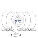 Metal Ornament Stand Smooth Silver Chrome - 7 Inch High - Set of 6