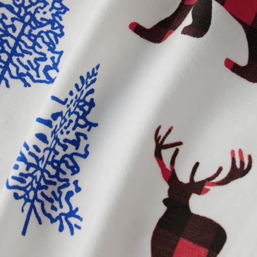 MXVPY Couples Matching Pajamas - Cute His and Hers Cotton Pajamas Sets men&women 2 piece Lounge Lets | Christmas Pjs4