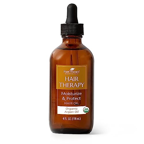 Plant Therapy Hair Therapy Moisturize & Protect Hair Oil 4 Oz Organic Argan Oil 100% Pure And Usda Organic, First-Press, Virgin, For Face, Hair, Skin, Nails And Cuticles #TOP28