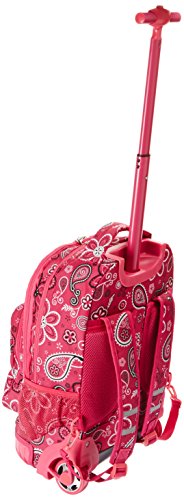 Rockland Single Handle Rolling Backpack, Bandana, 19-Inch #TOP1