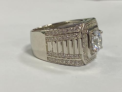 Dorunmo Personalized Engraving 1-5Ct Zirconia Ring 925 Sterling Silver/10K/14K/18K Rings Cubic Zirconia Mens Ring Birthstone Rings Mens Gifts For Him Rings For Men Gifts For Father #TOP2