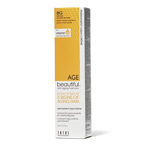 AGEbeautiful 8G Medium Golden Blonde Permanent Liqui-Creme Hair Color 8G Medium Golden Blonde