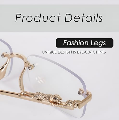 Image of IFLASH UV Protected Retro Rectangular Rimless Sunglasses for Men and Women
