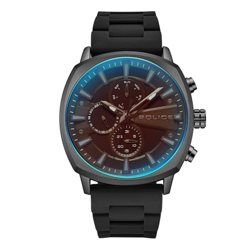 Police Reloj Analógico para Hombre de Cuarzo con Correa en Silicona PEWJQ9003401