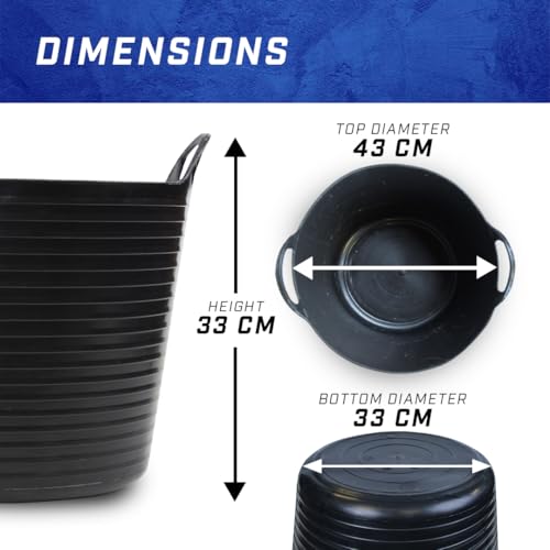 Faithfull FAIFLEX42B Black Polyethylene Flex Tub 42 Litre (9 gl) Capacity 3 Faithfull FAIFLEX42B Black Polyethylene Flex Tub 42 Litre (9 gl) Capacity - Image 3