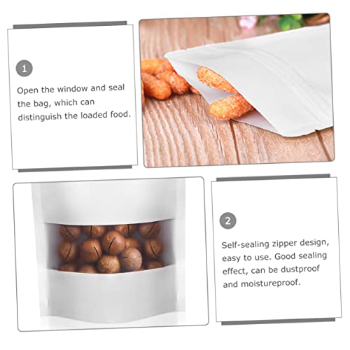 Bolsas papel kraft premium con ventana y base estable para alimentos secos 3