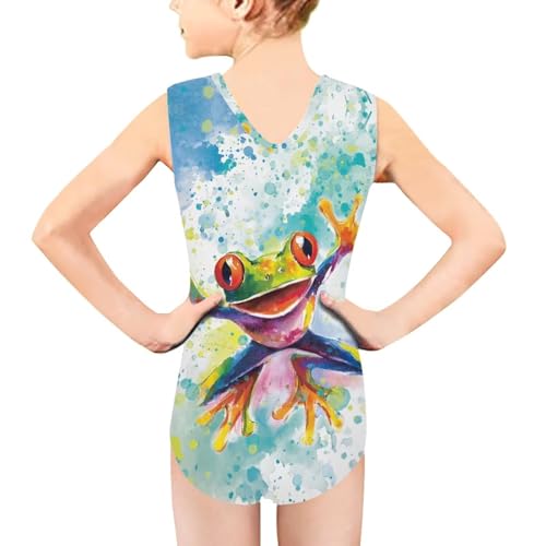 Image of Girls Fashion Print One Piece Swimsuit Bathing Suit Gymnastic Leotard for Kids, 5-14 Years
