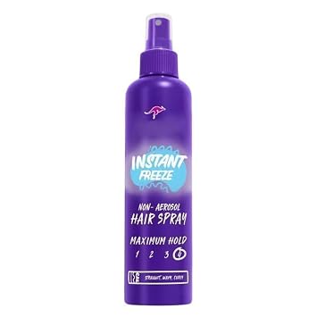 Instant Freeze Non-Aerosol Hair Spray for All Hair Types Wavy Hair, and Straight Hair, 8.5 fl oz, 1 Pack