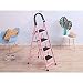Taburete De Escalera Plegable Portátil, Antideslizante con Agarradera De Goma, Goma Antideslizante con Barandillas De Seguridad Plataforma De Trabajo Poste Rápido, Pink