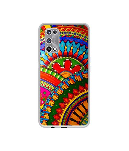 Image of Rajasthani Rangoli Art Design Printed Silicon Soft TPU Back Case Cover for Realme X7 Pro
