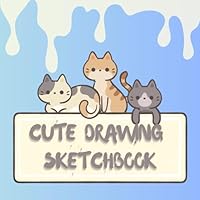 cute drawing sketchbook: Large Sketchbook/Notebook