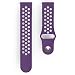 Produktbild Hama Fitbit Uhrenarmband 22 mm (verstellbares Ersatzarmband f. Smartwatch Fitbit Versa 2, Versa, Versa Lite, Sportarmband atmungsaktiv zum Tauschen, Silikon Wechselarmband, Edelstahl Knopf) lila/grau