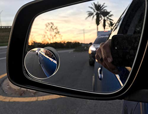Ampper Upgrade 2" Blind Spot Mirrors, 360 Degree Rotate + Sway Adjustabe Hd Glass Convex Wide Angle Rear View Car Suv Universal Fit Stick-On Lens (Pack Of 4) #TOP7