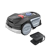 Sunseeker V1+Garage, Mähroboter ohne Begrenzungskabel, 300 m² für Kleine Gärten, Vision AI Intelligente Navigation, Rasenroboter mit EIN-klick-Mähen